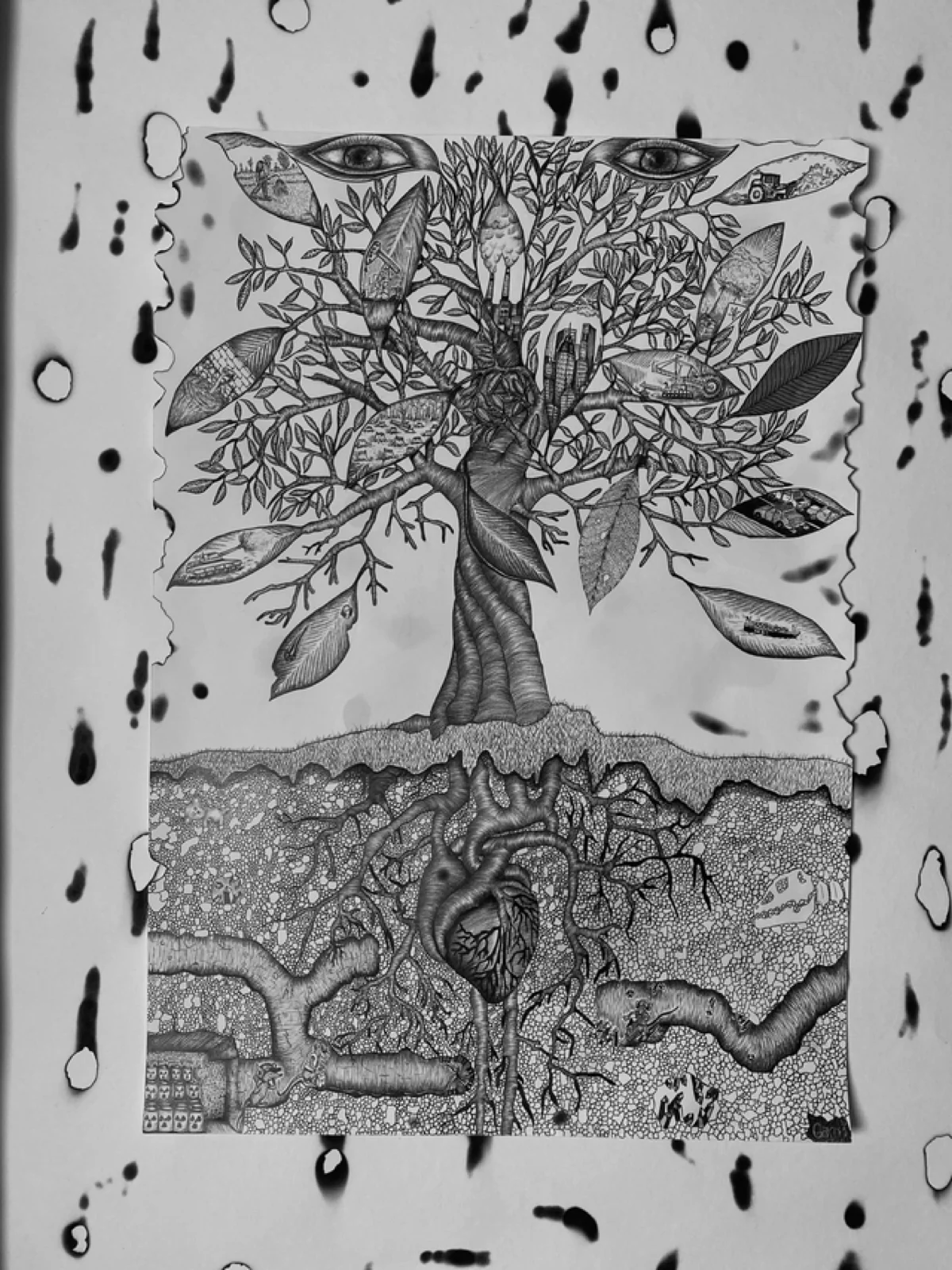 Kunstwerk von Garo - Zerstörung der Natur 2